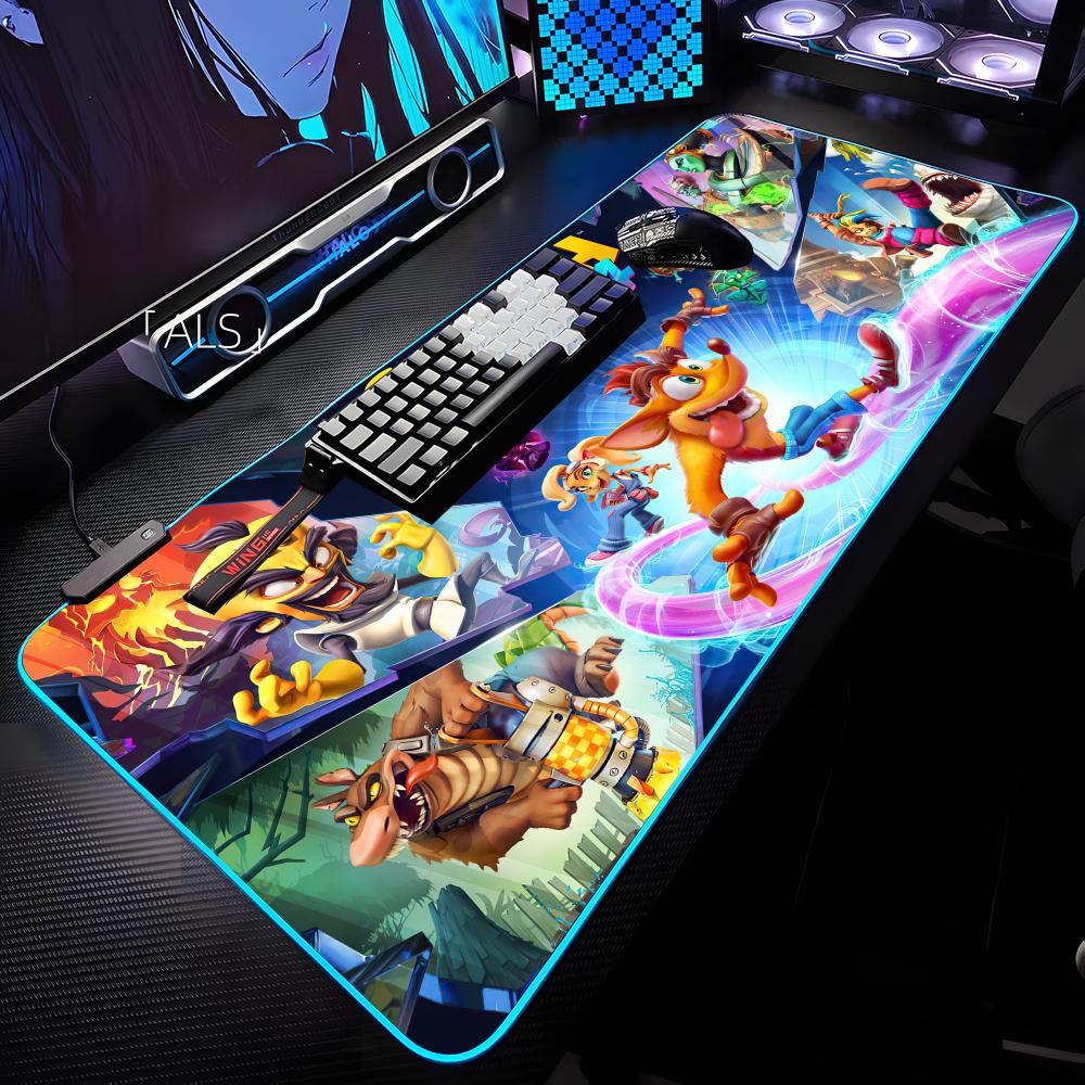 Laptop Accessories Rgb - C-Crash B-BandicootES Mouse Pad RGB Backlit