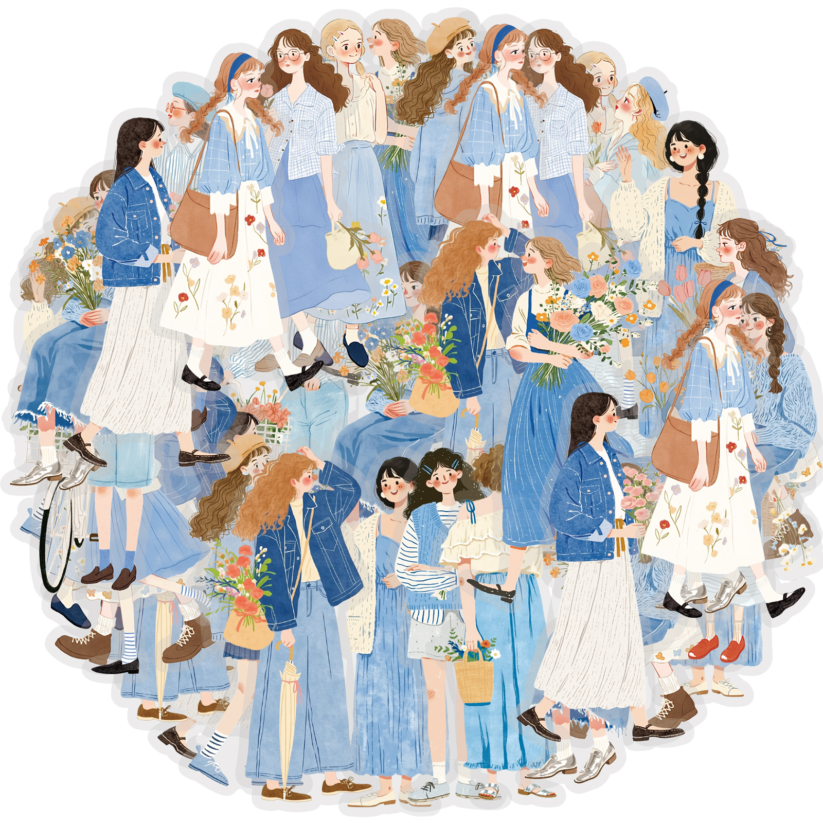 Laptop Accessories For Girls - Etori Life Blue Forest Style Girl
