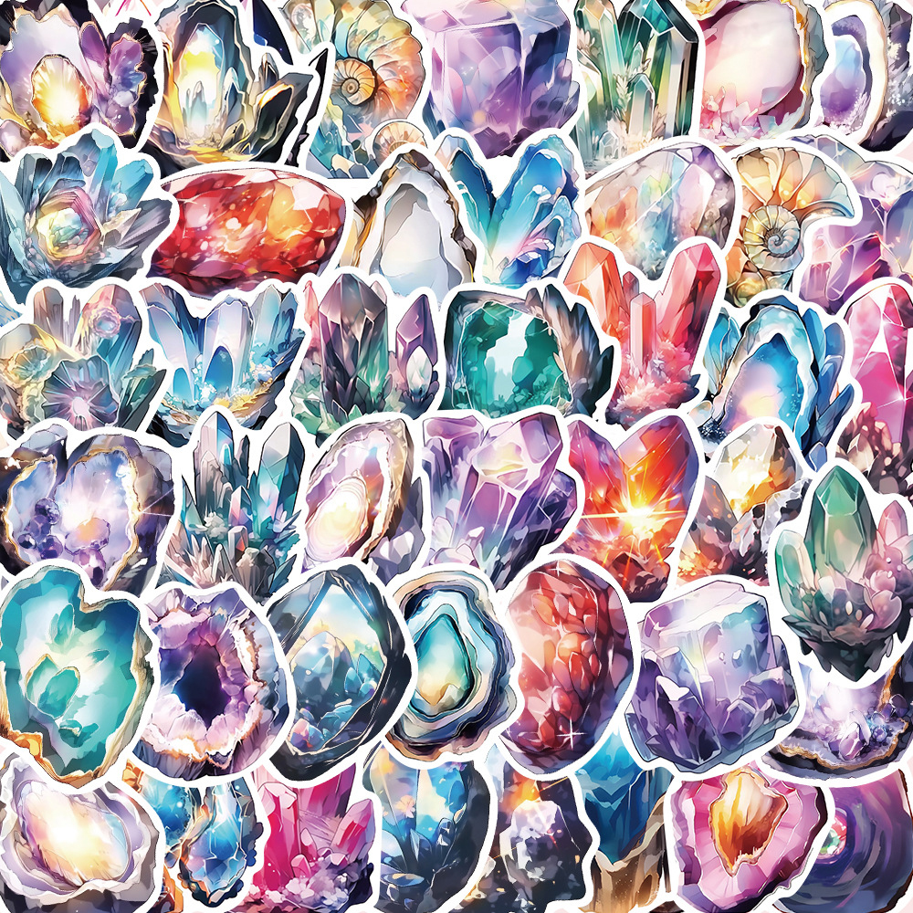 Laptop Accessories Kids - 10/30/50PCS Colorful Magic Crystal Cartoon Stickers