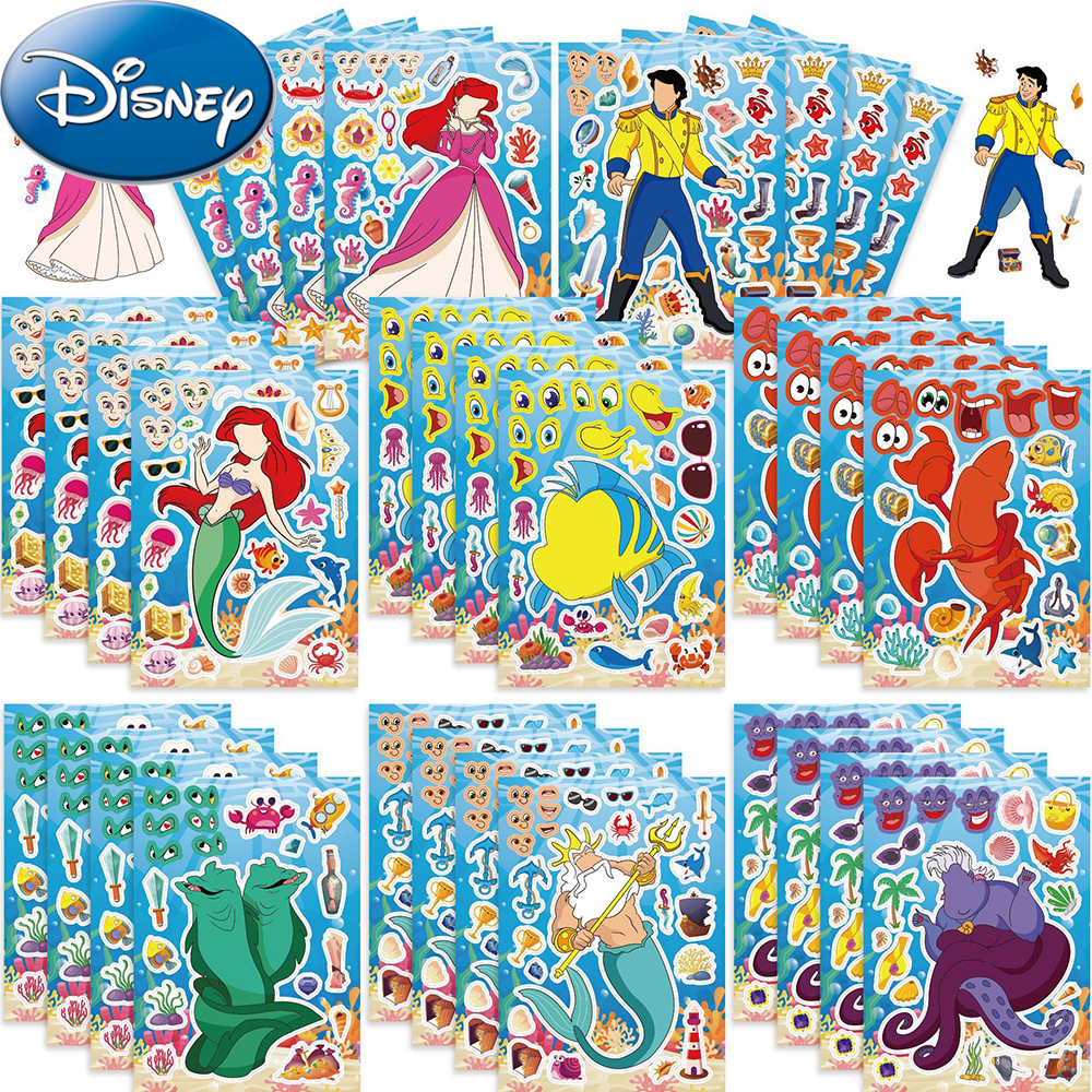 Laptop Accessories Kids - 8/16sheets Disney The Little Mermaid Cartoon
