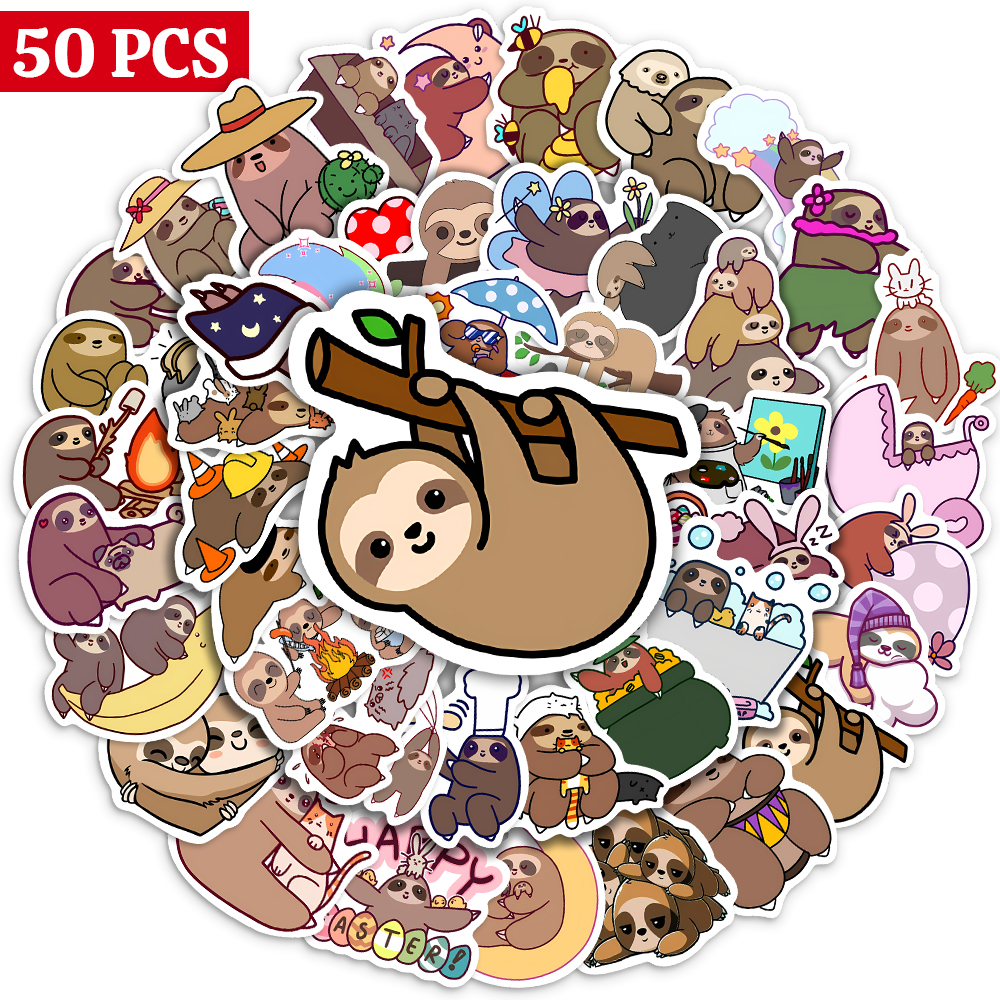 Laptop Accessories Girly - 10/25/50PCS Cute Sloth Animal Cartoon Stickers