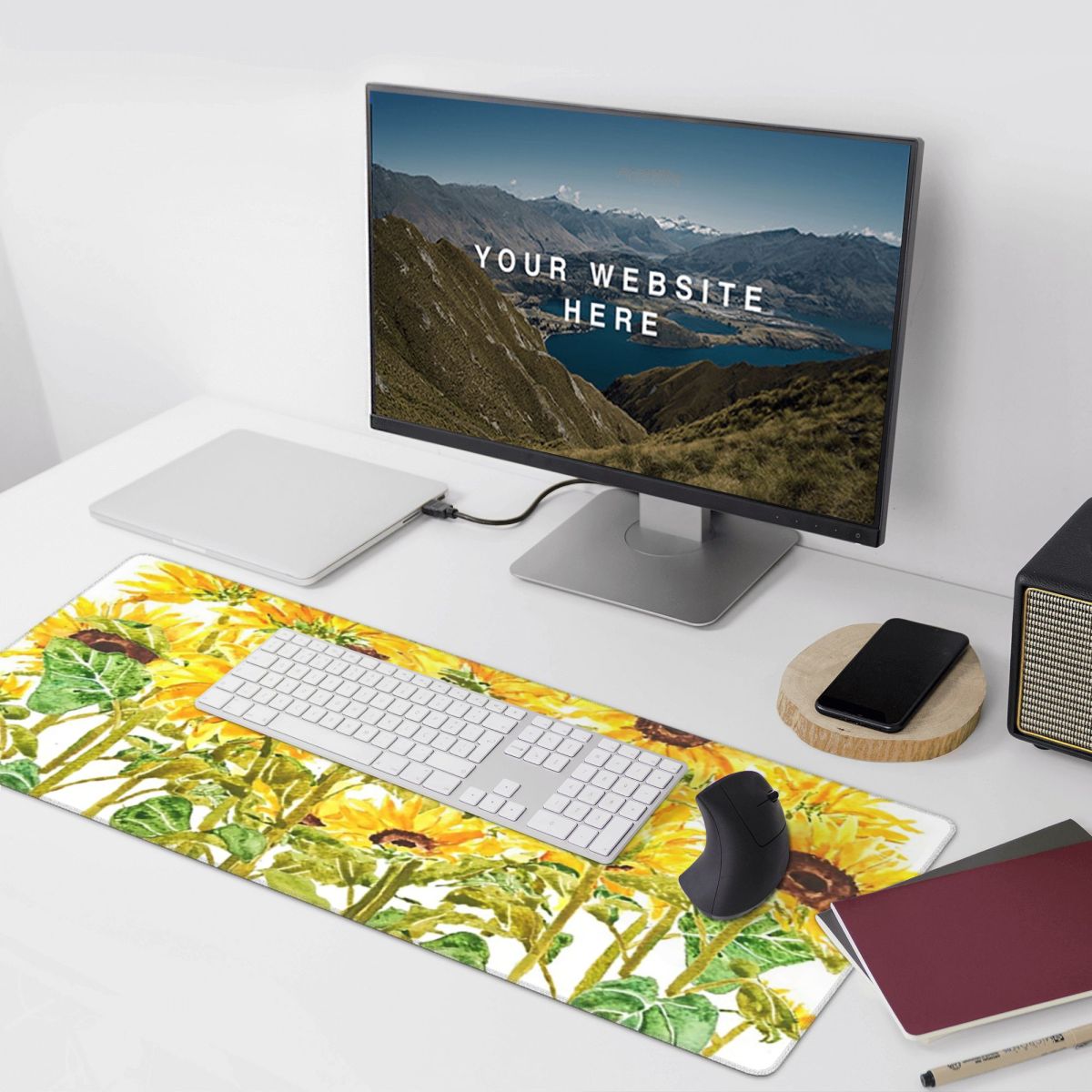 Sunflower Vibrant Yellow Flora - مراجعة Yellow Laptop Accessories وسعره