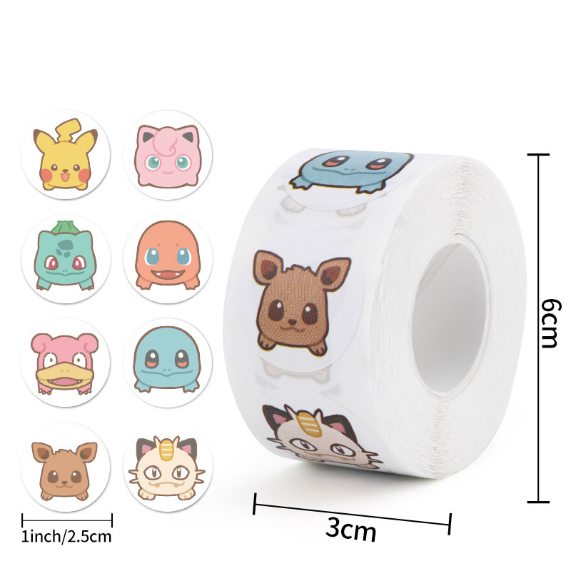 500pcs Roll Cartoon Pokemon St - مراجعة Laptop Accessories Kids وسعره