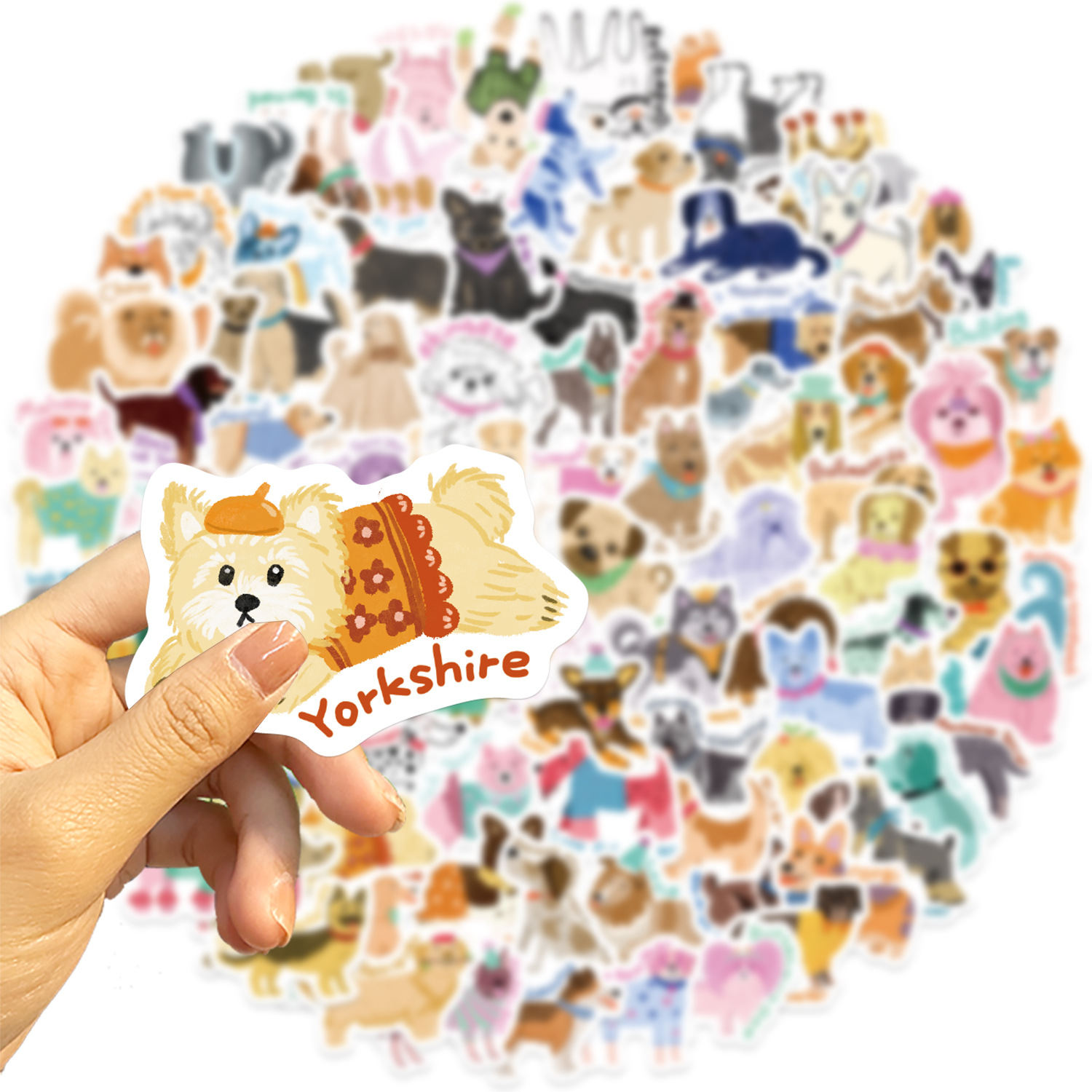 100PCS Cute Dog Graffiti Stick - مراجعة Laptop Accessories Kids وسعره