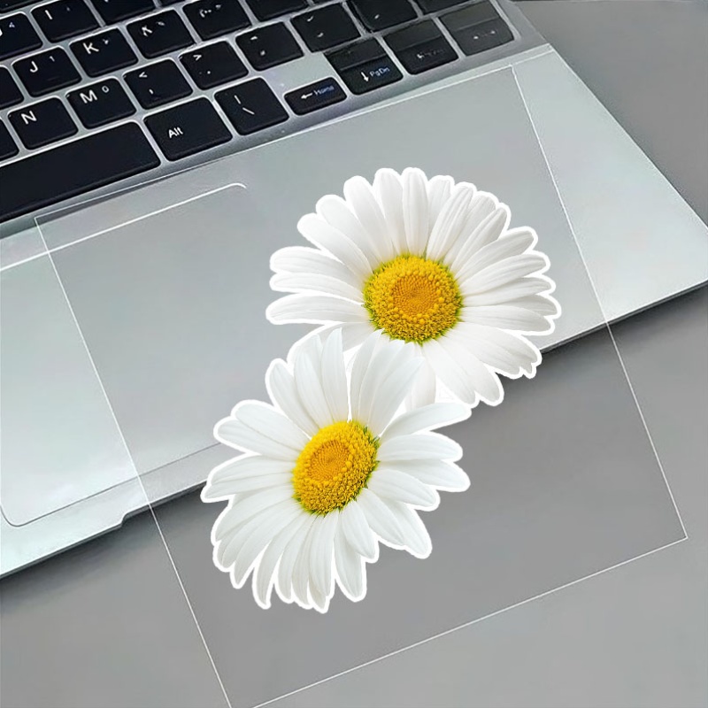 1pc Fashion Daisy Car Stickers - مراجعة Yellow Laptop Accessories وسعره