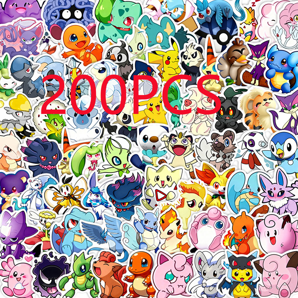 100/200pcs Pokemon Anime Stick - مراجعة Laptop Accessories Kids وسعره