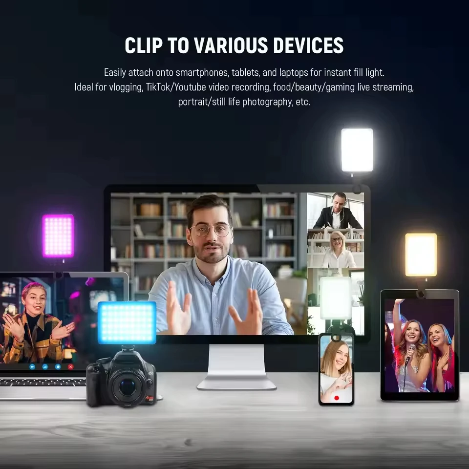 Mini RGB LED Fill Light Portab - مراجعة Laptop Accessories Rgb وسعره