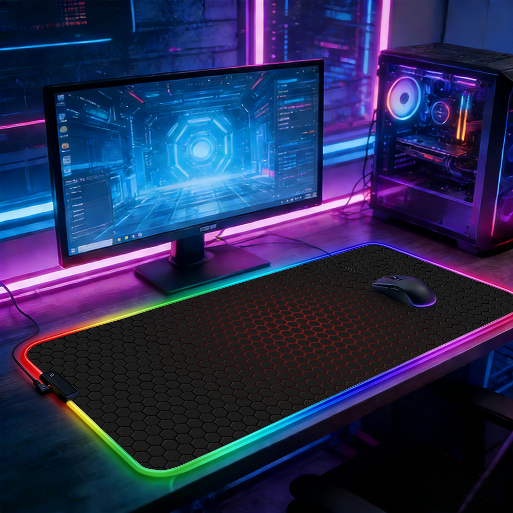 LED Lighting RGB Mouse Pad E-s - مراجعة Laptop Accessories Rgb وسعره