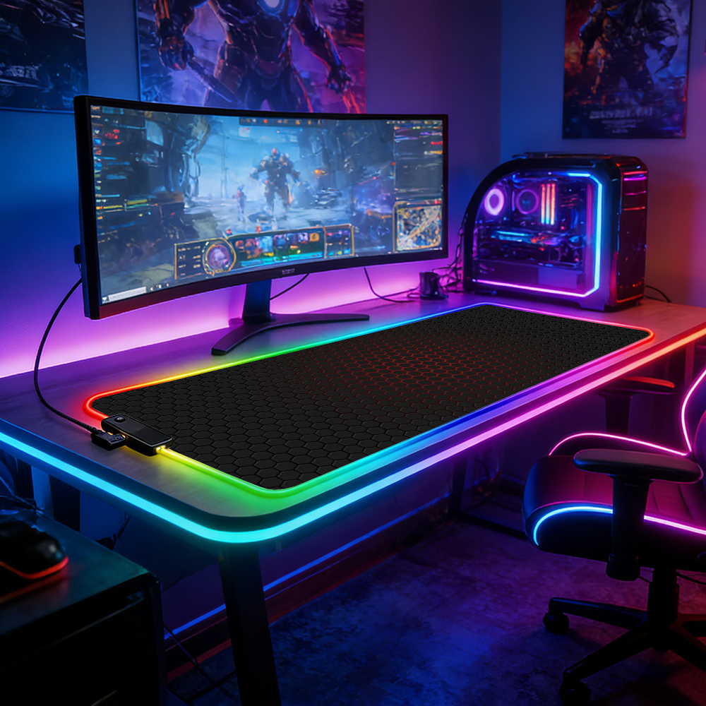 LED Lighting RGB Mouse Pad E-s - مراجعة Laptop Accessories Rgb وسعره