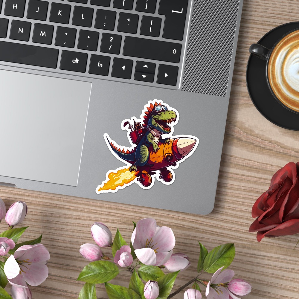 Dinosaur On Rocket Unique Must - مراجعة Laptop Accessories You Must Have وسعره