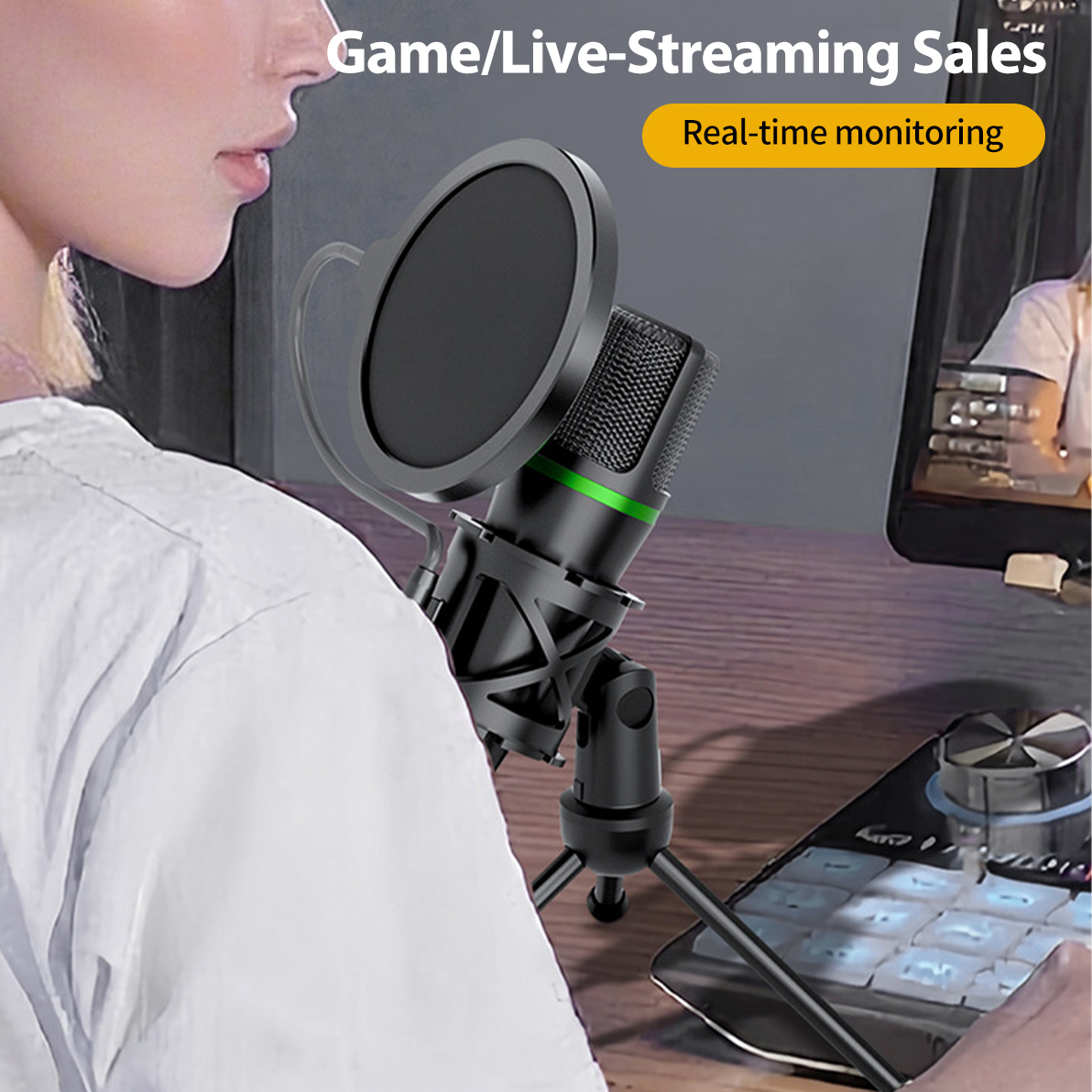 Condenser Microphone USB Wired - مراجعة Laptop Accessories Rgb وسعره