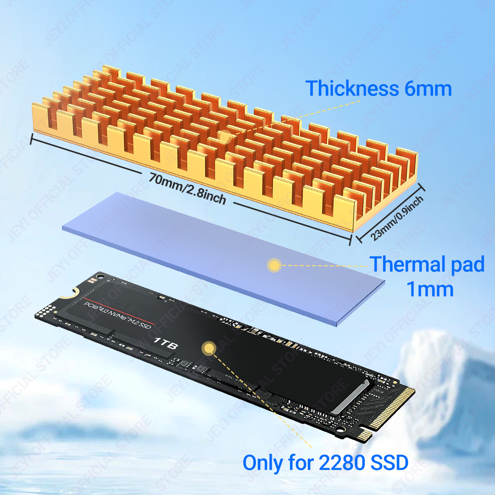 JEYI M.2 SSD Heatsink Aluminum - مراجعة External Nvme Ssd وسعره