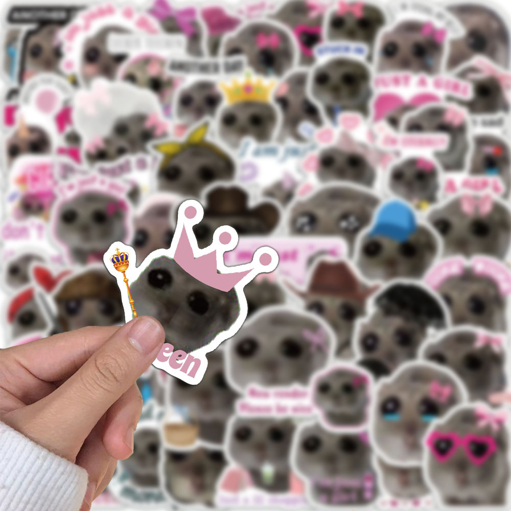 56pcs Cute Sad Hamster Meme St - مراجعة Laptop Accessories Girly وسعره