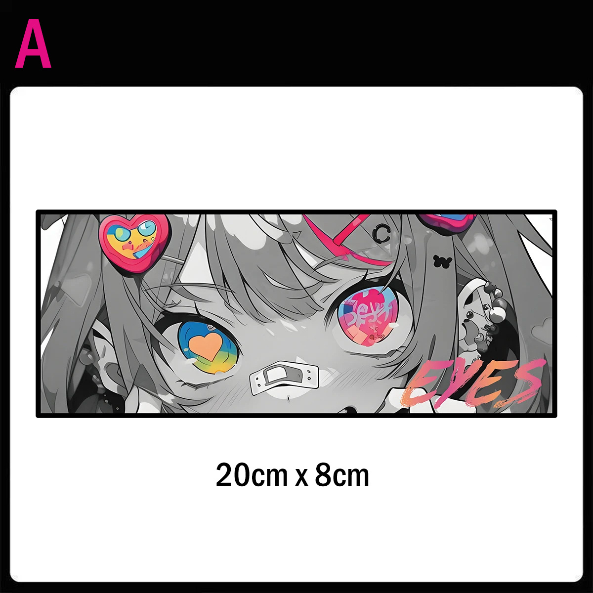 1PC 20cm Neon Anime Girl Eyes  - مراجعة Laptop Accessories Girly وسعره