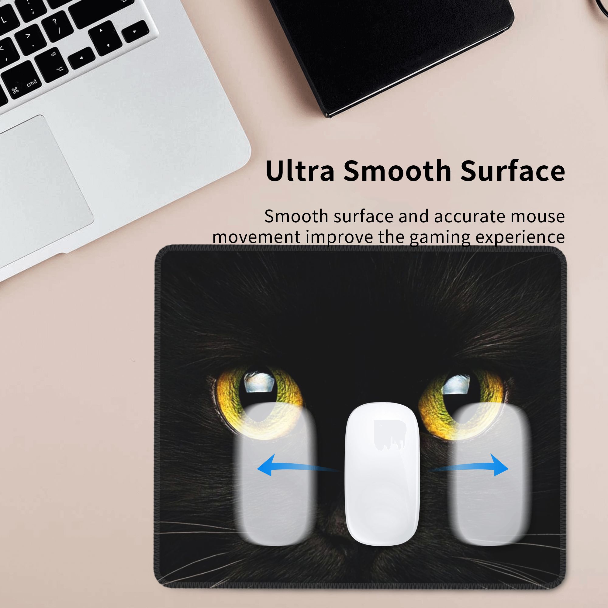 Black Cat Face And Yellow Eyes - مراجعة Yellow Laptop Accessories وسعره