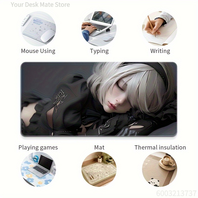 Short Hair Anime Girl Theme Mo - مراجعة Laptop Accessories For Girls وسعره