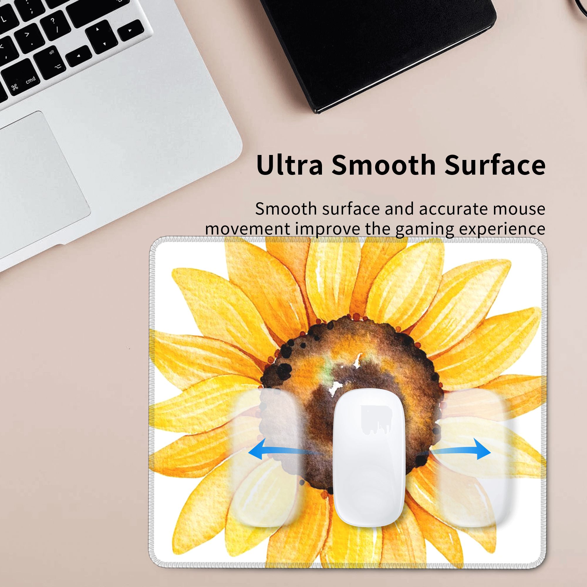 Watercolor Sunflower Vibrant Y - مراجعة Yellow Laptop Accessories وسعره