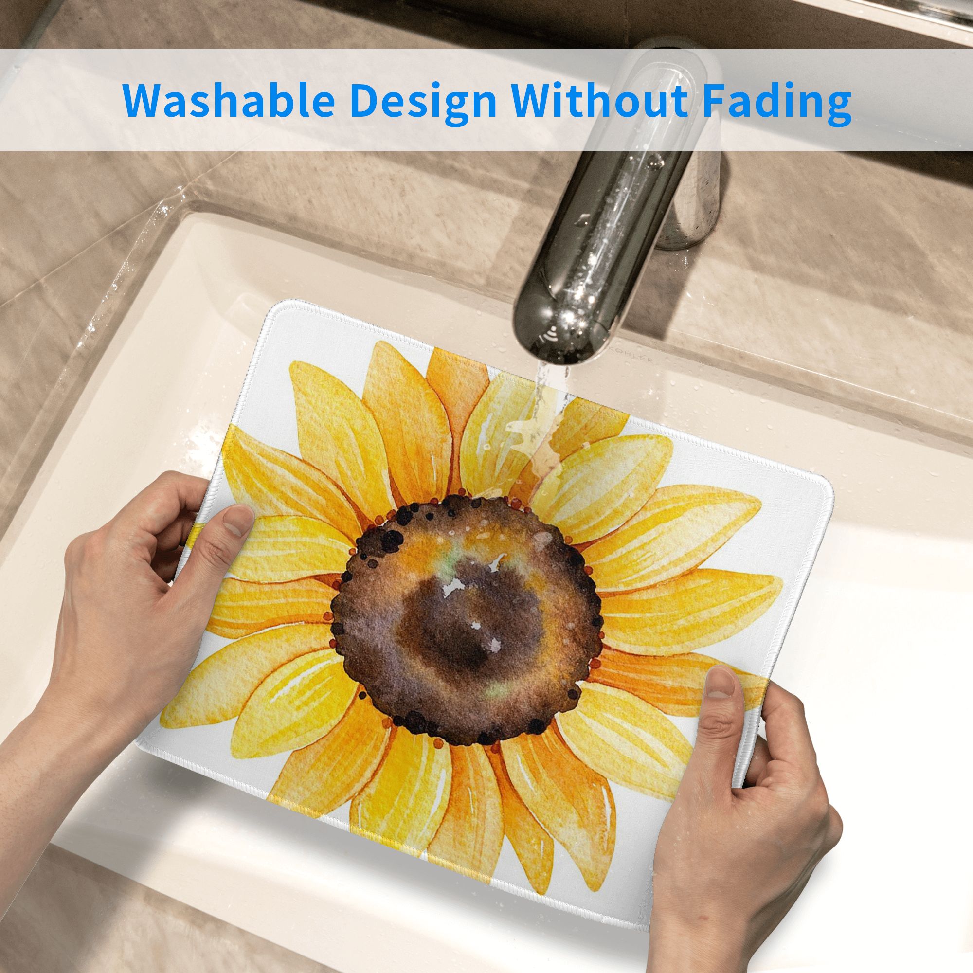 Watercolor Sunflower Vibrant Y - مراجعة Yellow Laptop Accessories وسعره