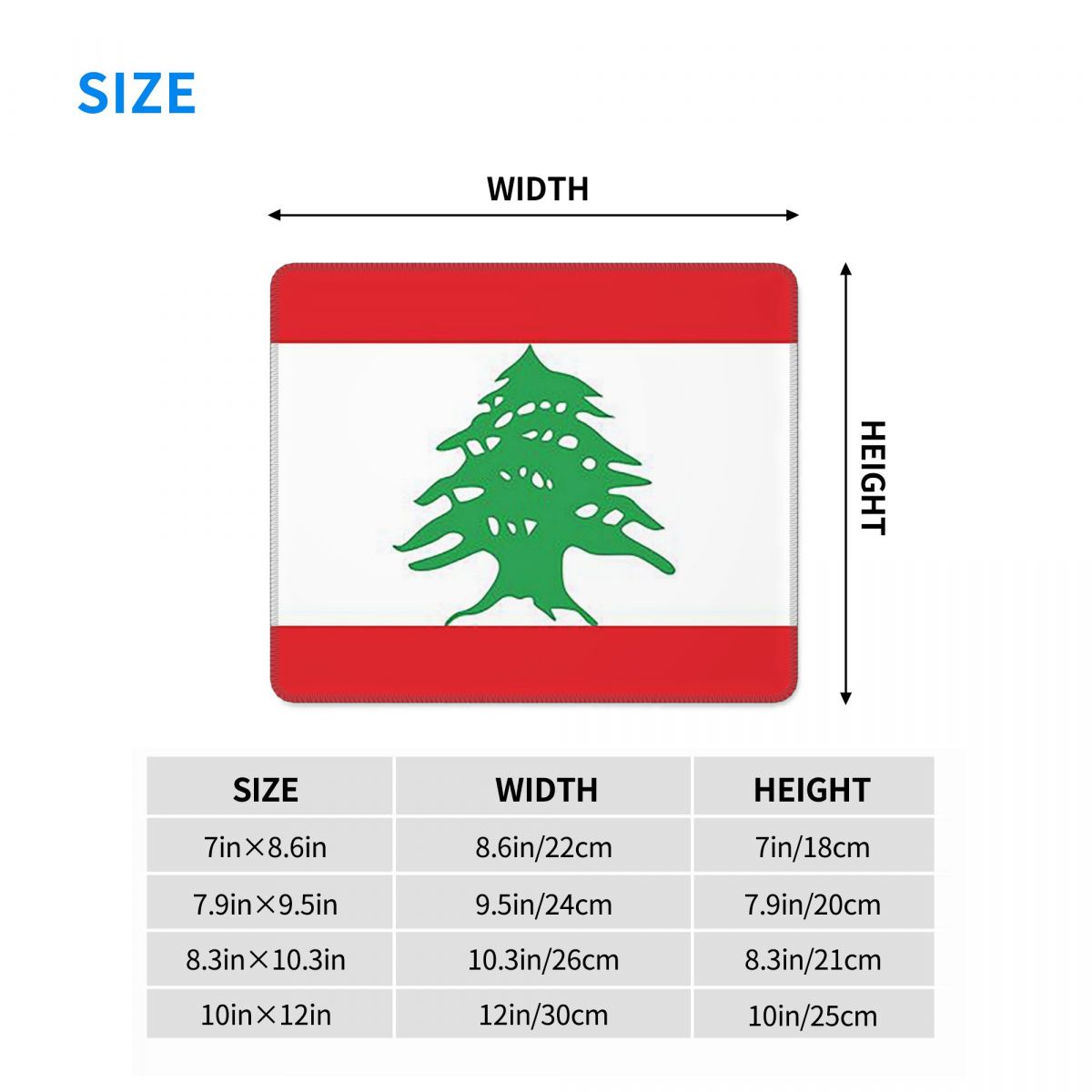 Multi-size Mouse Pad Flag Of L - مراجعة Laptop Accessories Lebanon وسعره
