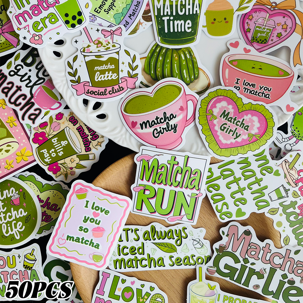 50PCS Matcha Girl Stickers Fas - مراجعة Laptop Accessories Girly وسعره