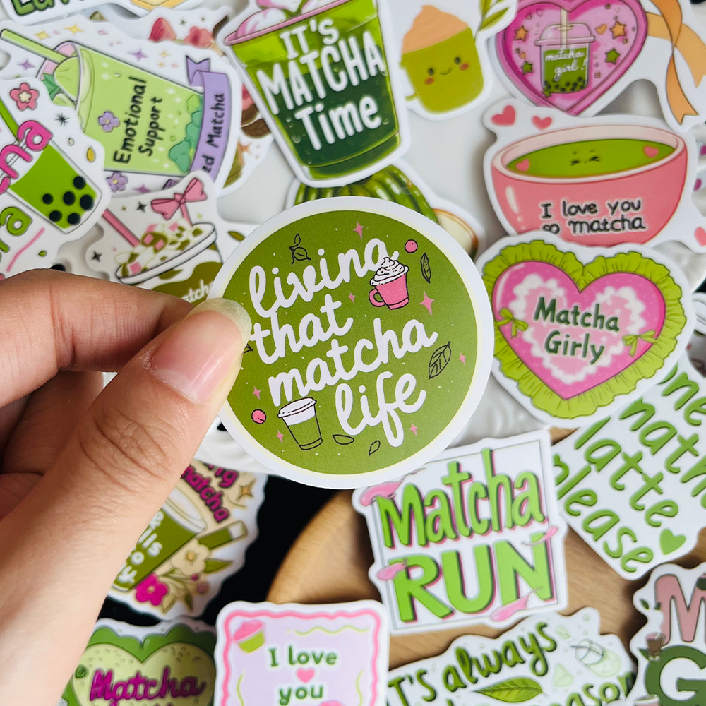 50PCS Matcha Girl Stickers Fas - مراجعة Laptop Accessories Girly وسعره