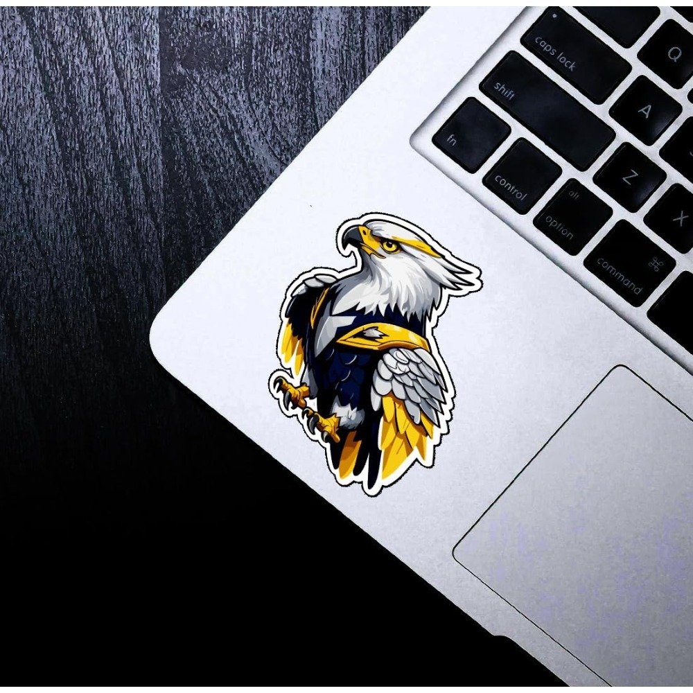 1PC Armor Style Eagle Sticker  - مراجعة Yellow Laptop Accessories وسعره