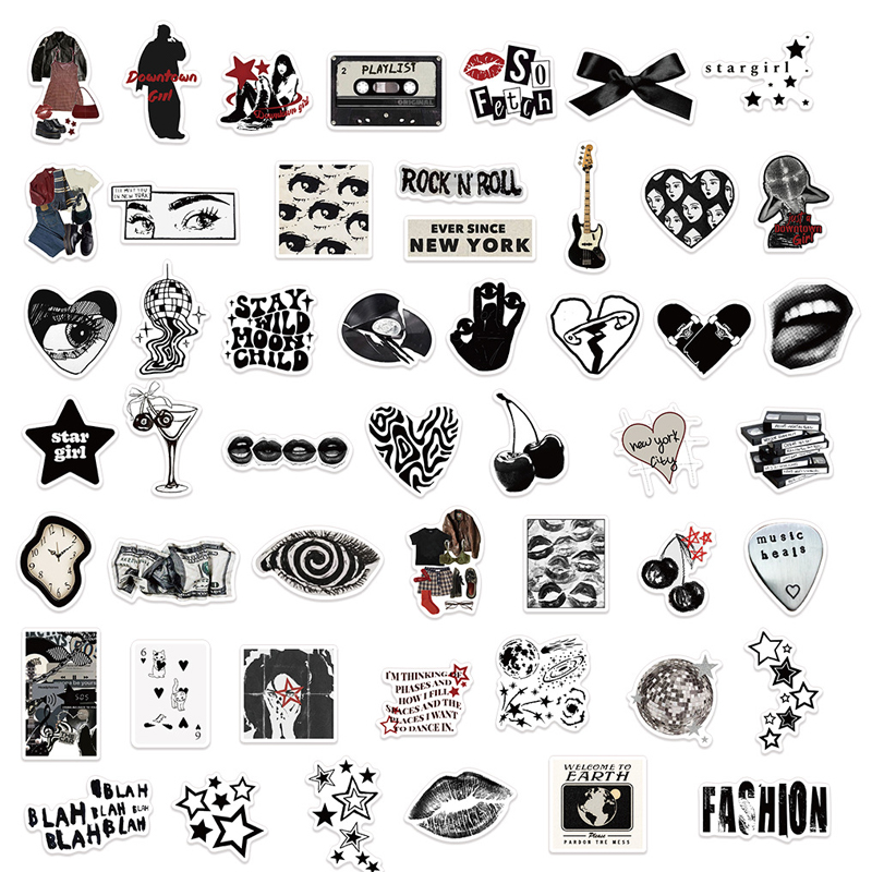 100PCS Y2K Retro Graffiti Stic - مراجعة Laptop Accessories Girly وسعره