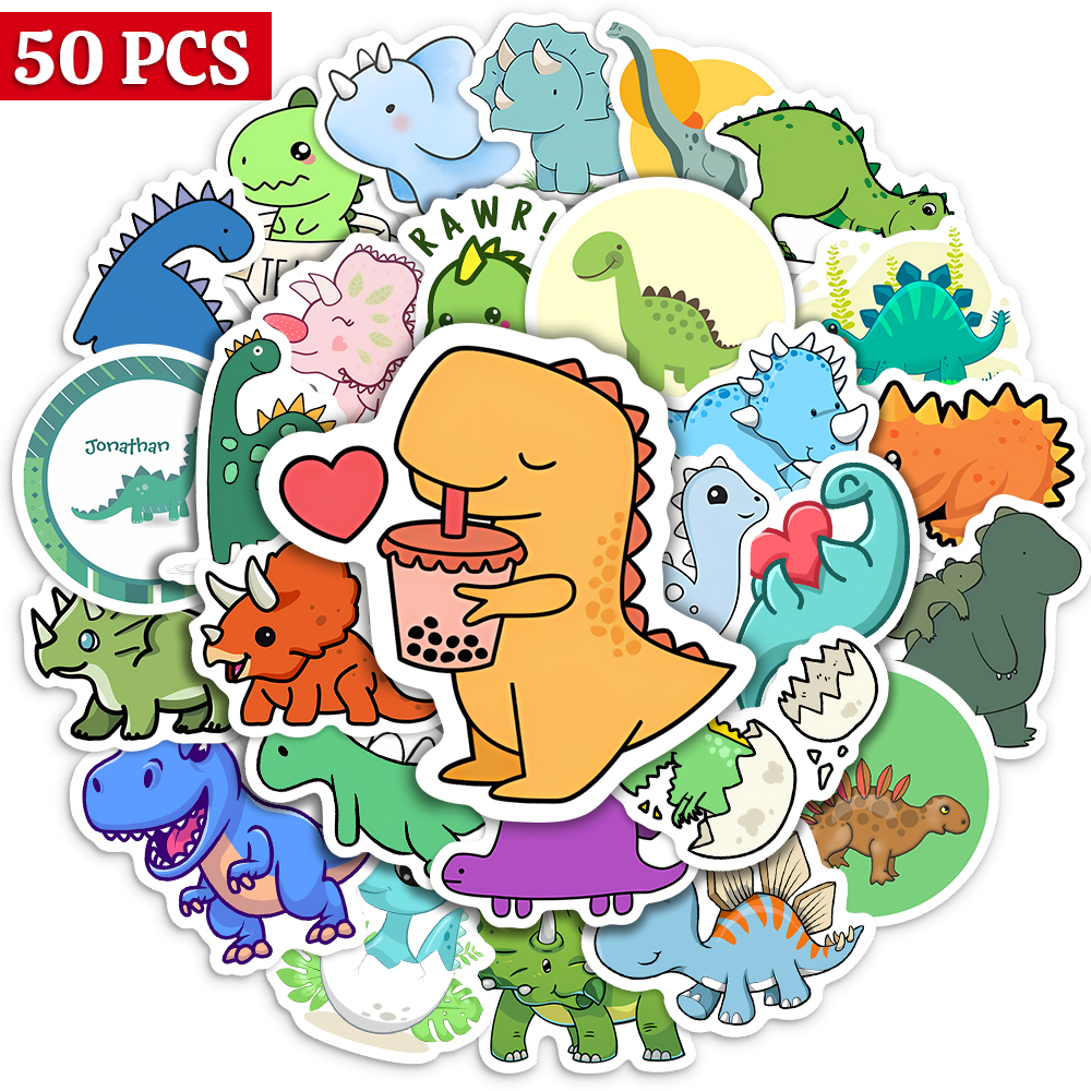 Cute Lovely dinosaur Stickers  - مراجعة Laptop Accessories Kids وسعره