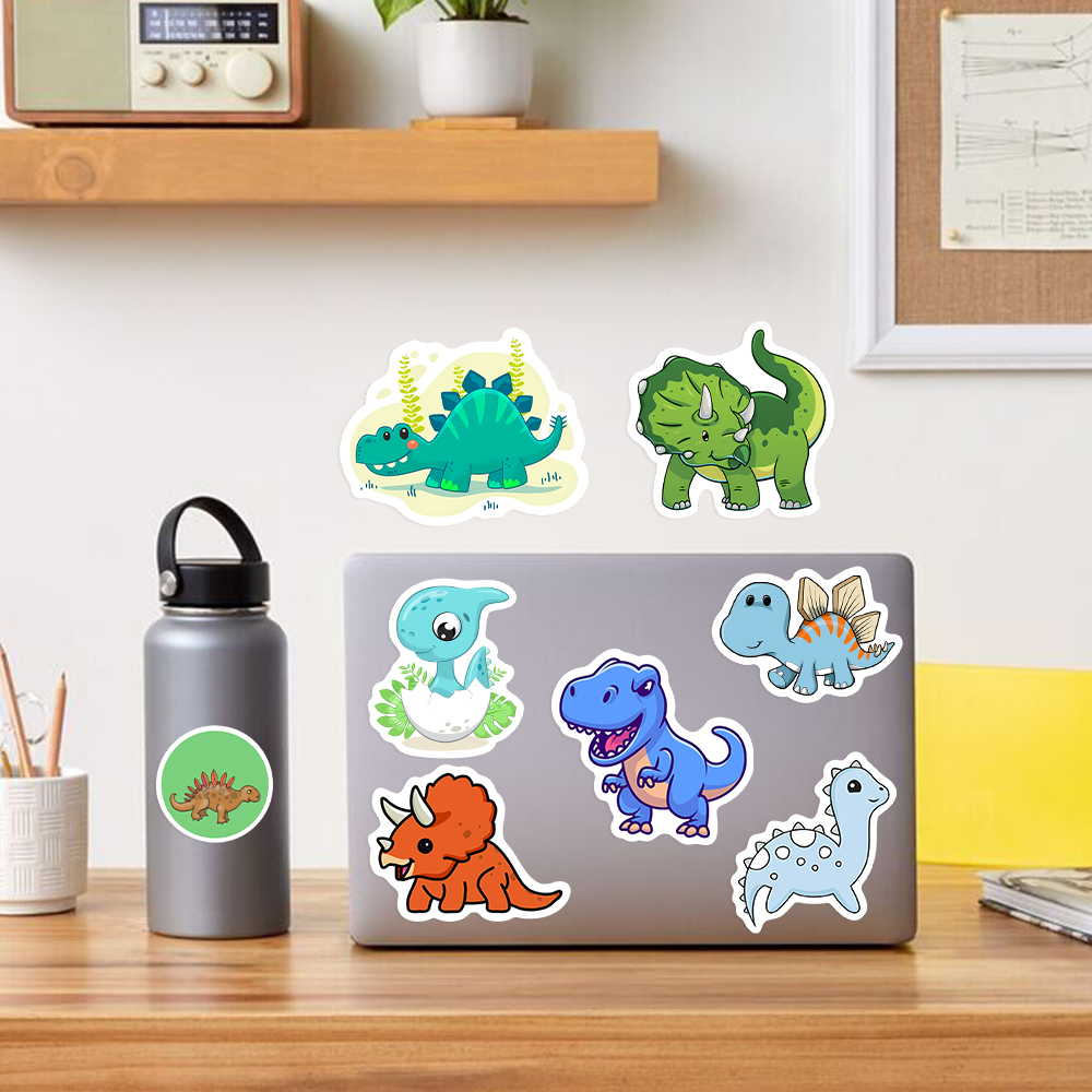Cute Lovely dinosaur Stickers  - مراجعة Laptop Accessories Kids وسعره