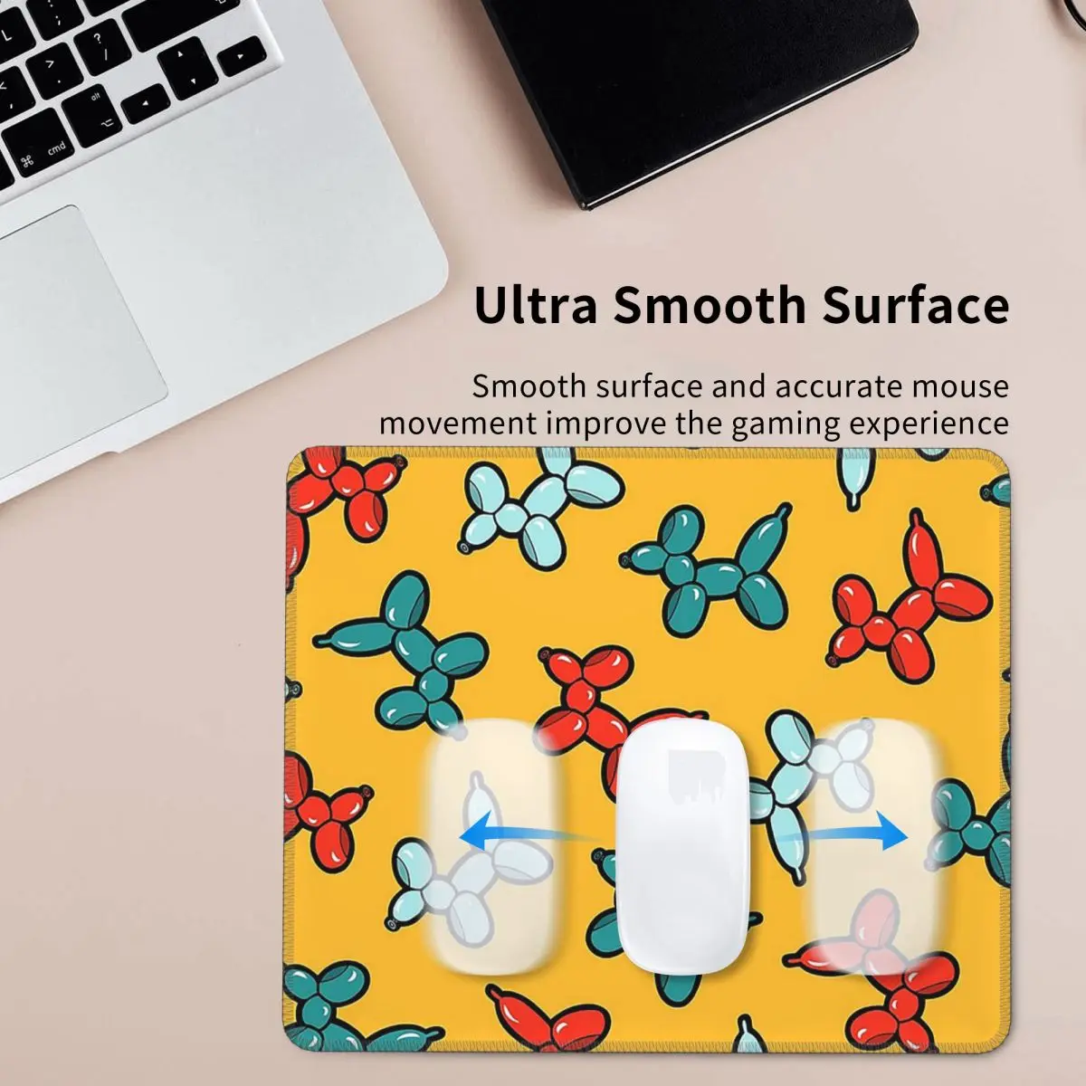 Balloon Animal Dogs Pattern In - مراجعة Yellow Laptop Accessories وسعره