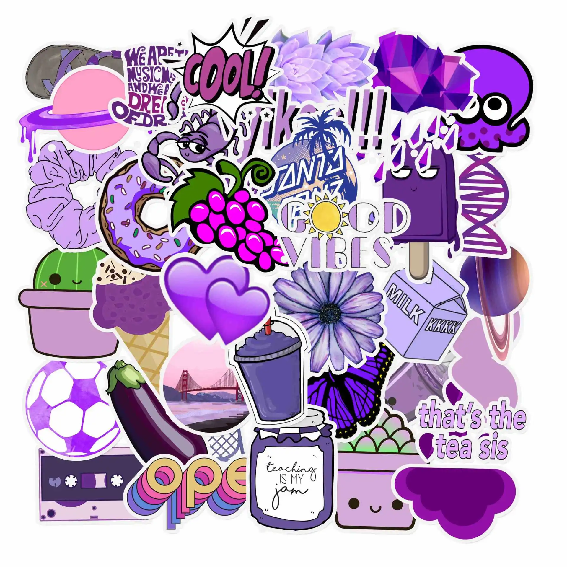 50PCS/Pack Cute Cartoon VSCO G - مراجعة Laptop Accessories Kids وسعره