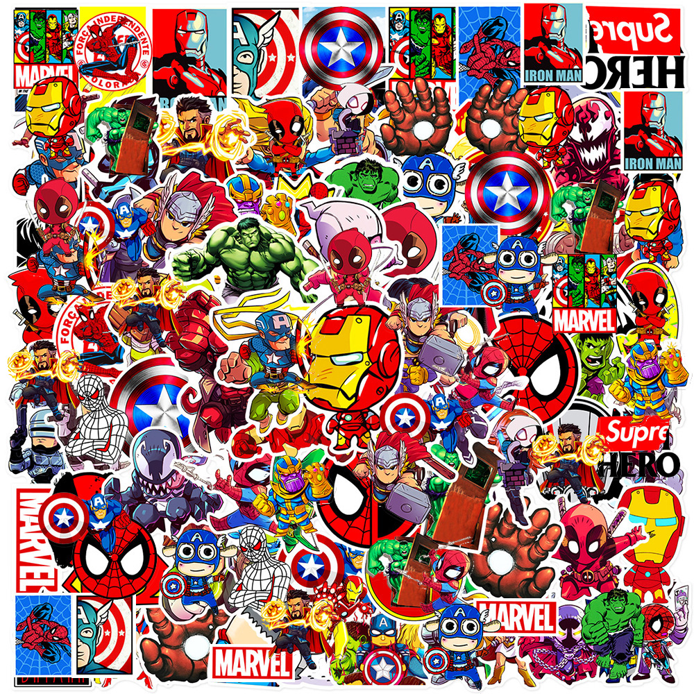 50pcs Disney Marvel The Avenge - مراجعة Laptop Accessories Kids وسعره