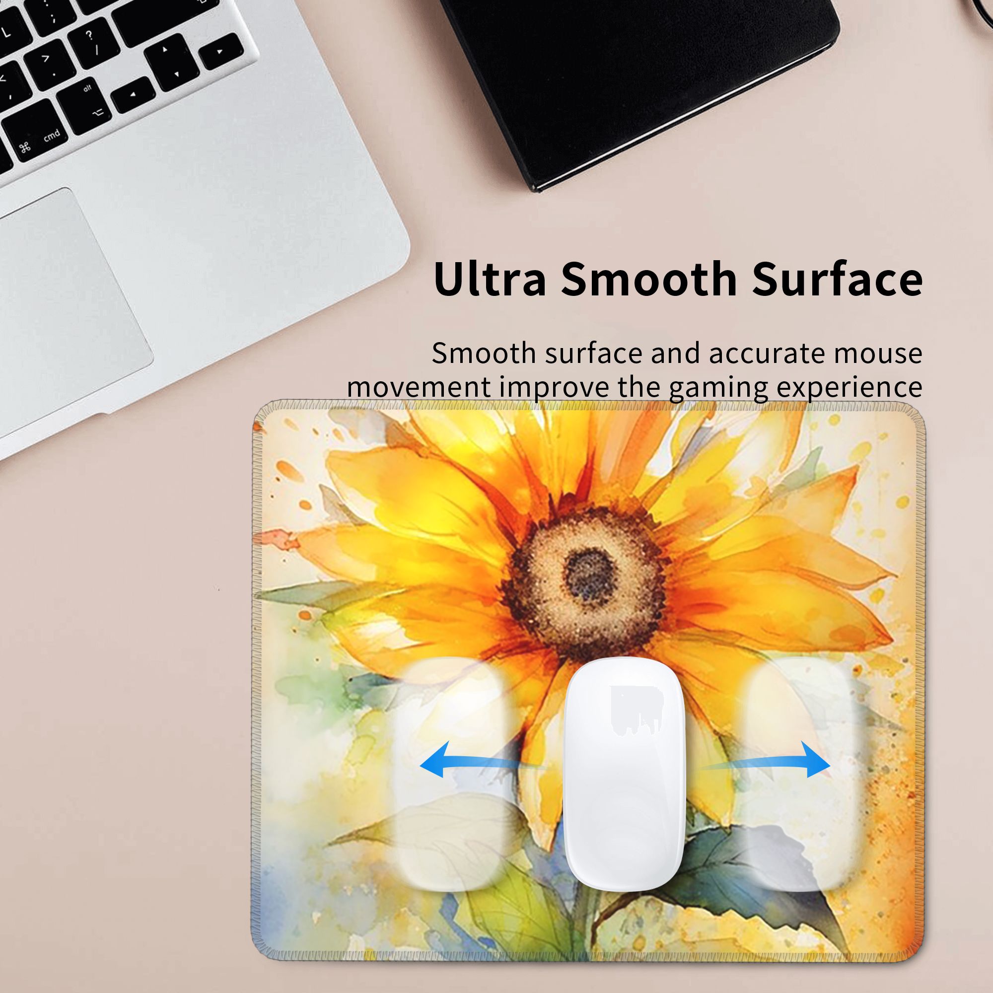 Watercolor Sunflower Vibrant Y - مراجعة Yellow Laptop Accessories وسعره