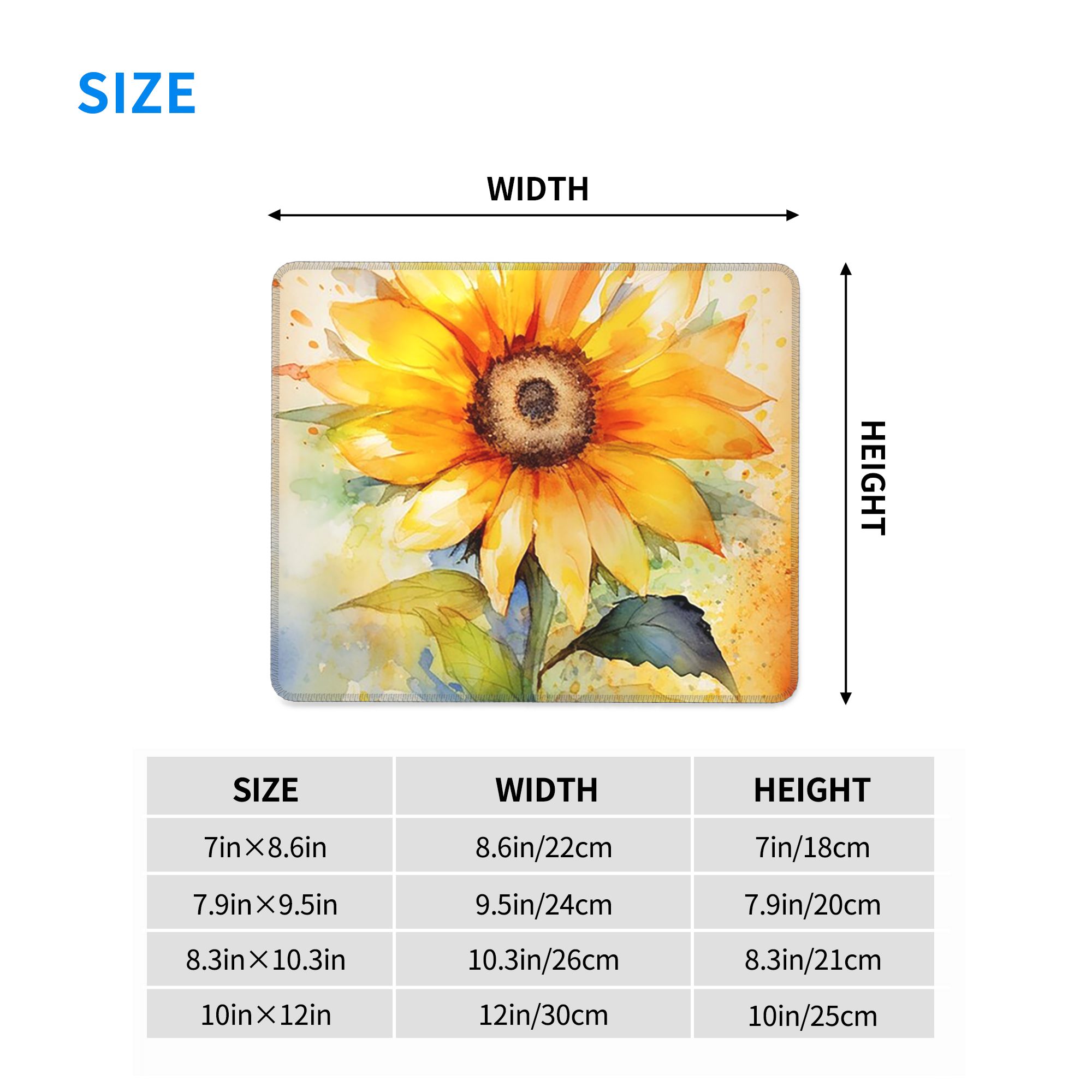 Watercolor Sunflower Vibrant Y - مراجعة Yellow Laptop Accessories وسعره