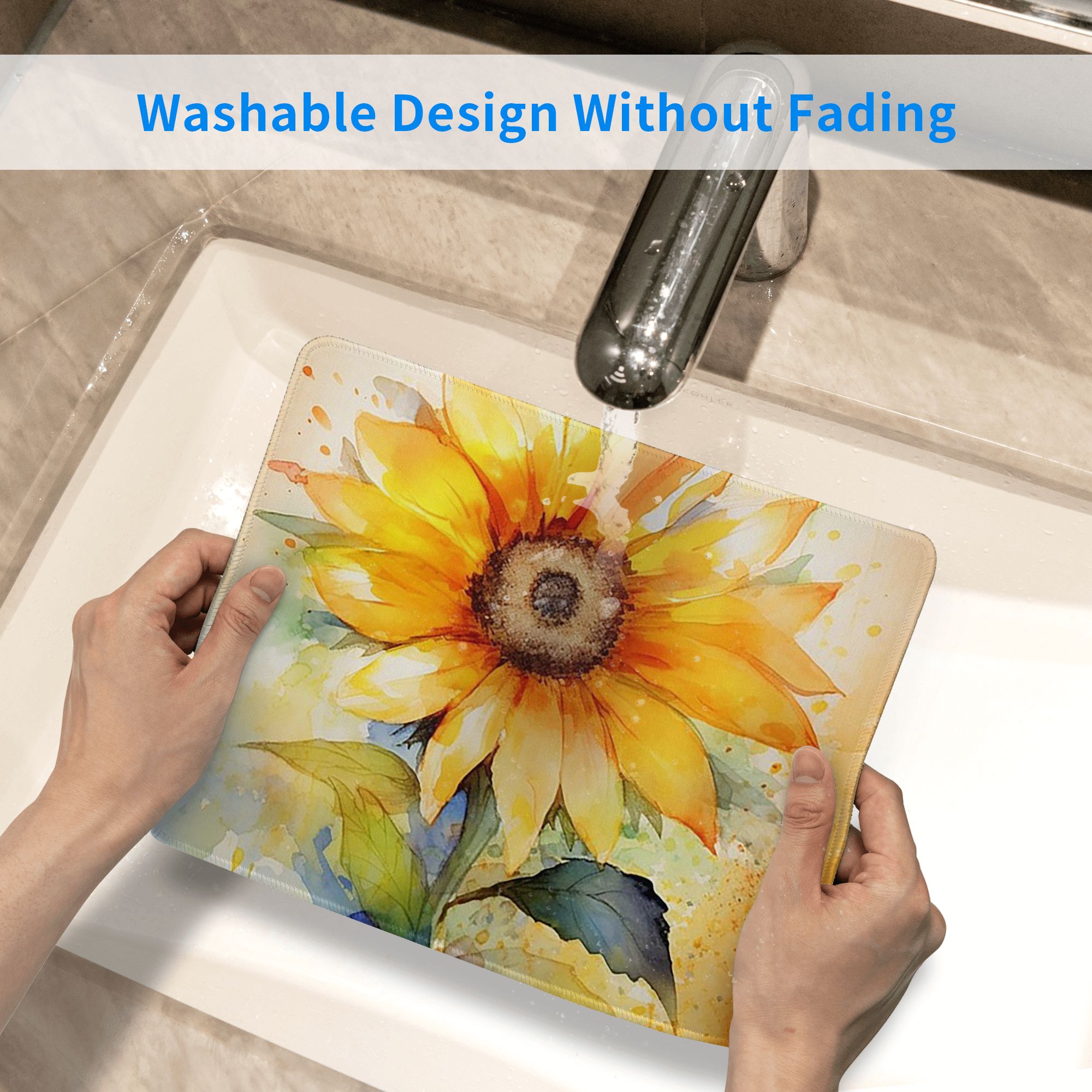 Watercolor Sunflower Vibrant Y - مراجعة Yellow Laptop Accessories وسعره