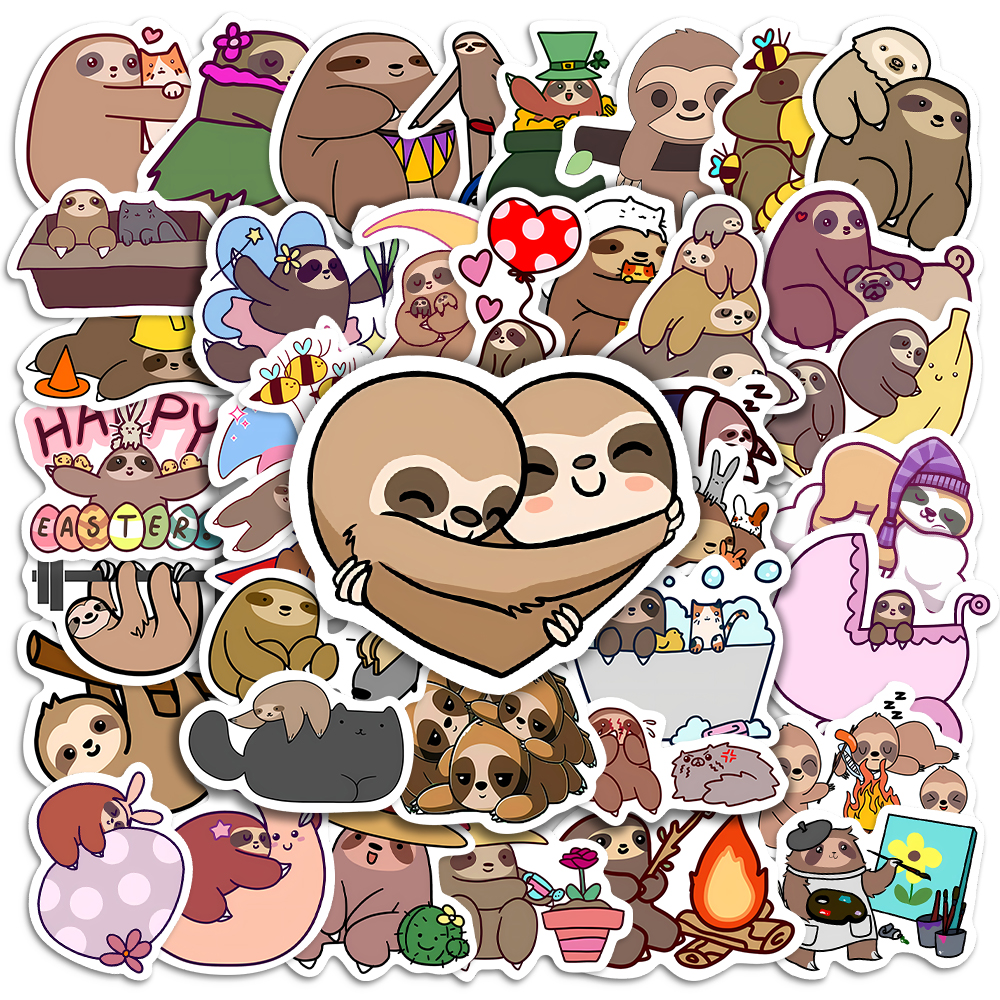 10/25/50PCS Cute Sloth Animal  - مراجعة Laptop Accessories Girly وسعره