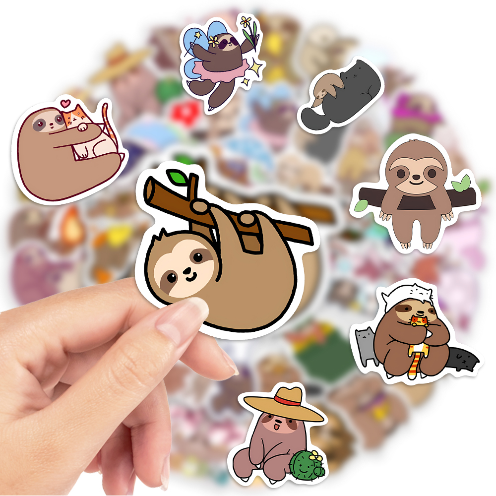 10/25/50PCS Cute Sloth Animal  - مراجعة Laptop Accessories Girly وسعره