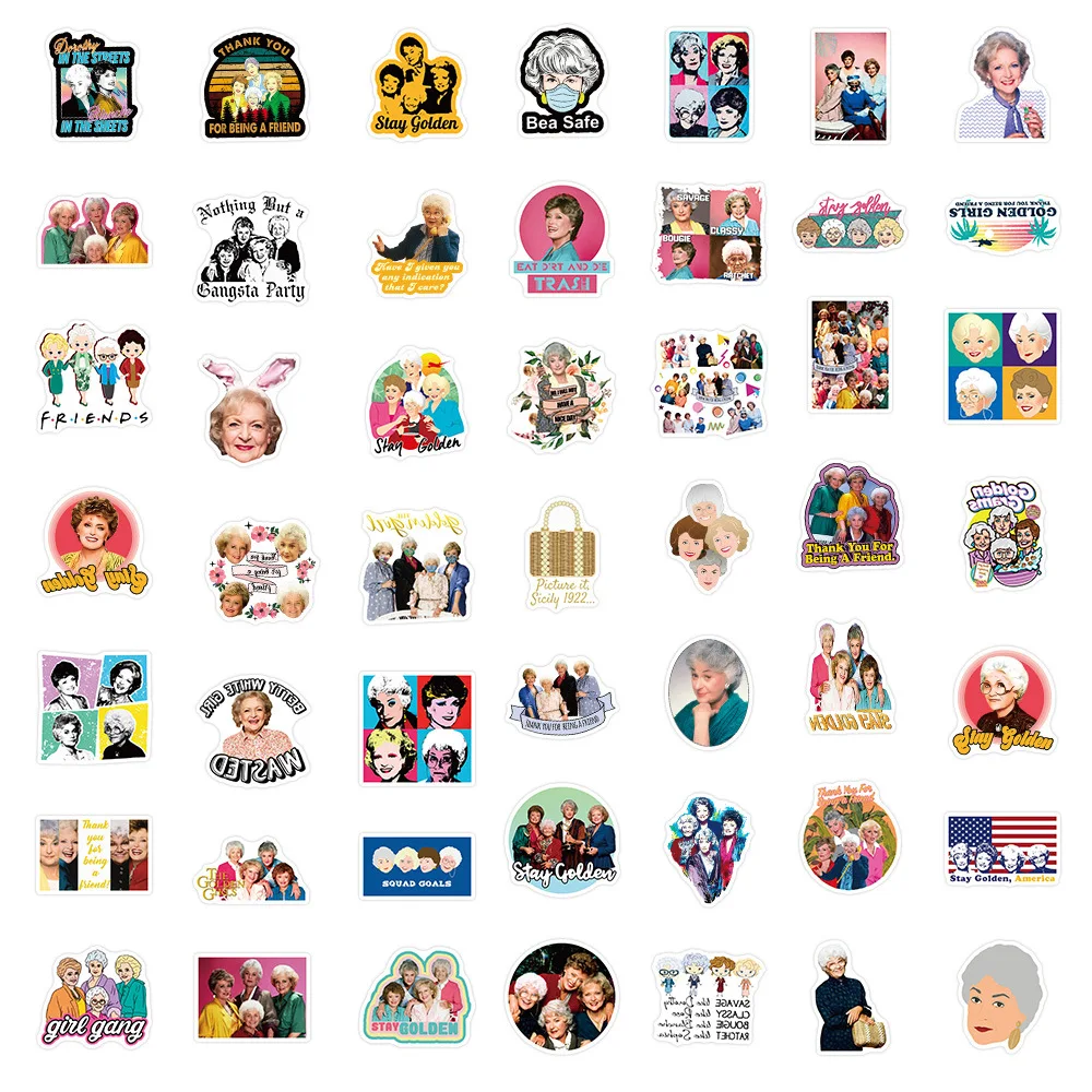 50PCS TV SHOW The Golden Girls - مراجعة Laptop Accessories Girly وسعره