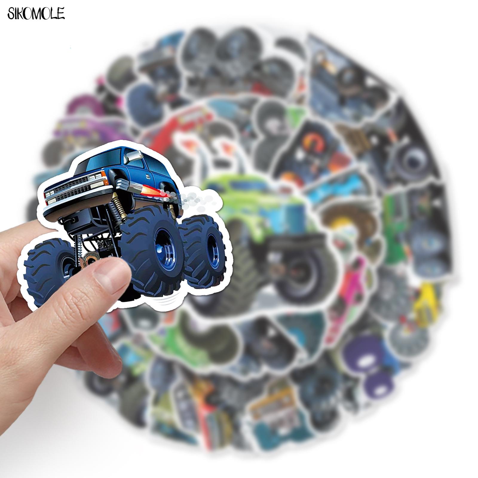 10/30/50pcs Cute Monster Truck - مراجعة Laptop Accessories Kids وسعره