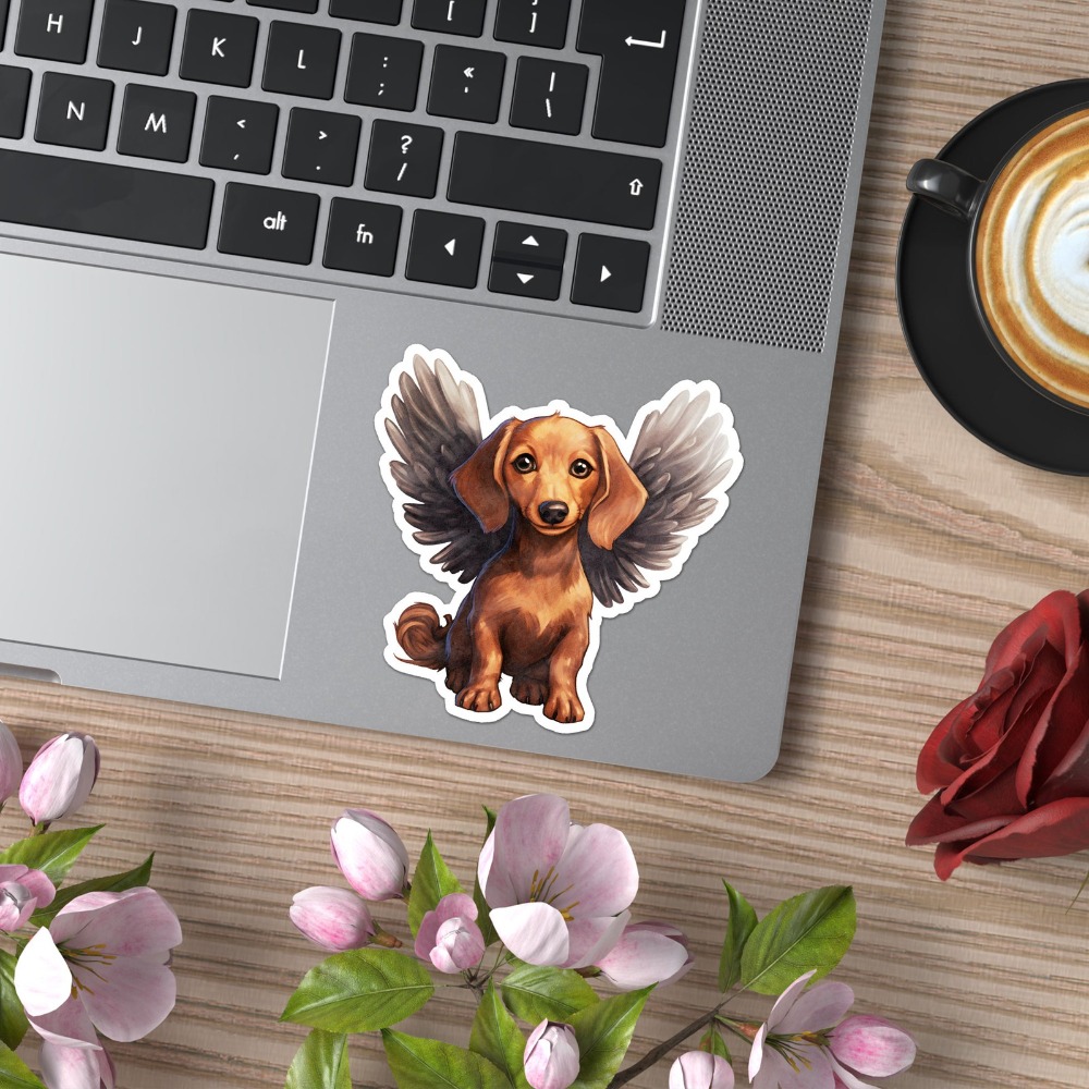 Dachshund Angel Vinyl New Must - مراجعة Laptop Accessories You Must Have وسعره