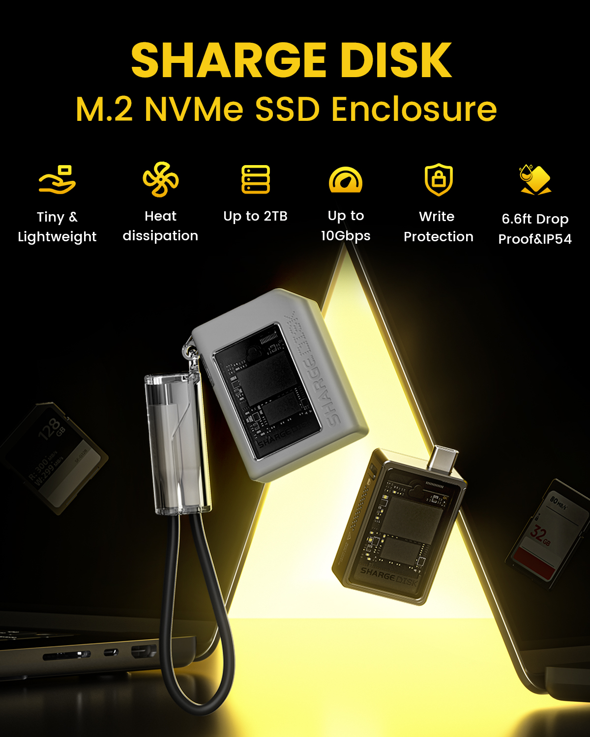 SHARGE-SSD Enclosure for Lapto - مراجعة External Nvme Ssd وسعره